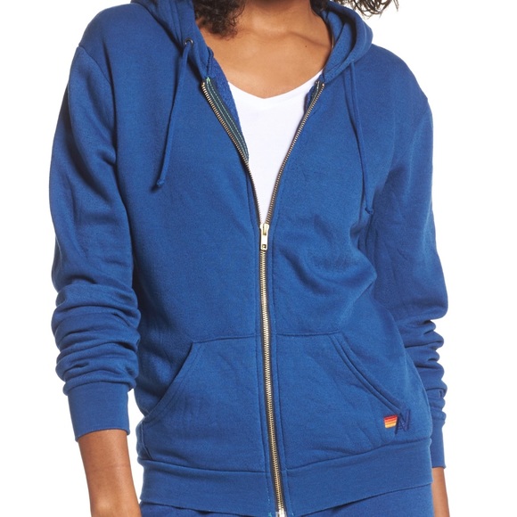 *SOLD* Aviator Nation Blue Lightning Bolt Hoodie M - Picture 2 of 12